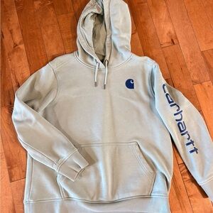 Carhartt Men's Sage Green Logo Pullover Hoodie